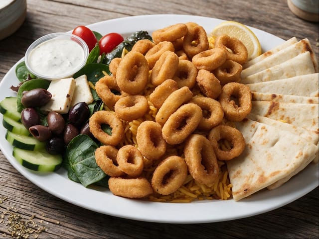 Fried Calamari Platter.