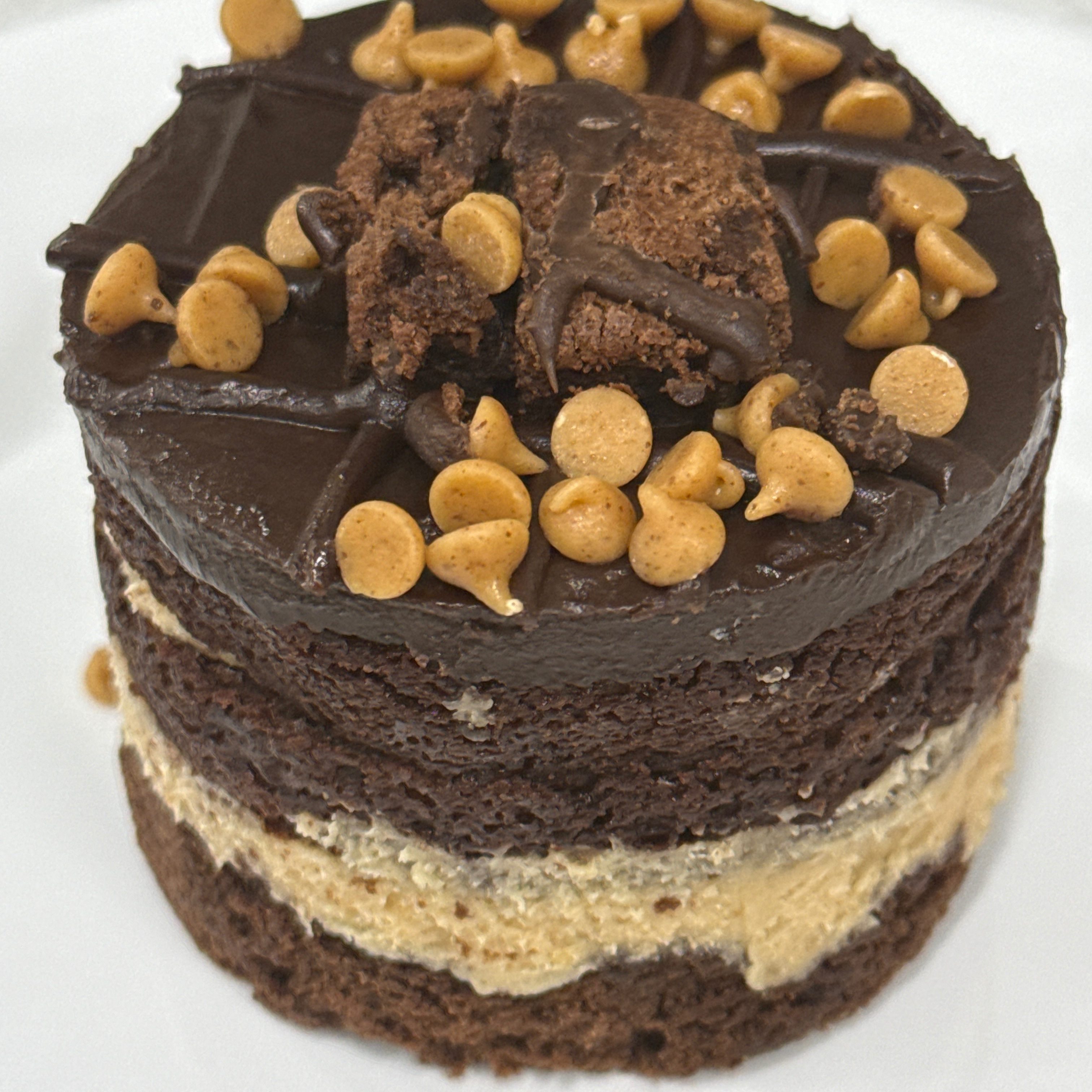 Reese's Explosion Brownie Cake.